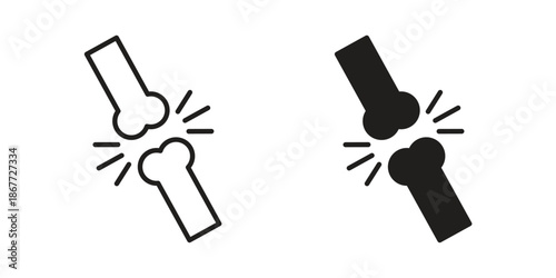 Bones icons on white background. EPS 10. Editable linear style stroke. Vector icon