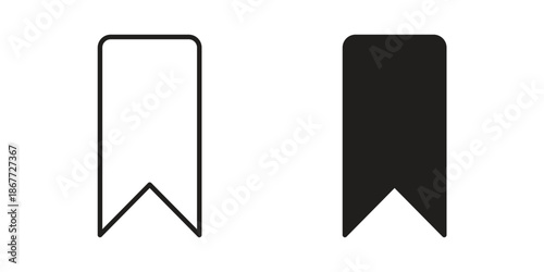 Bookmark icons on white background. EPS 10. Editable linear style stroke. Vector icon