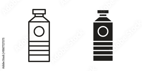 Bottle icons on white background. EPS 10. Editable linear style stroke. Vector icon