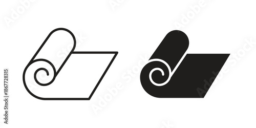 Construction film roll icons on white background. EPS 10. Editable linear style stroke. Vector icon