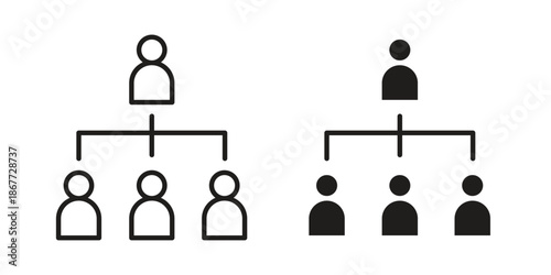 Department head icons on white background. EPS 10. Editable linear style stroke. Vector icon