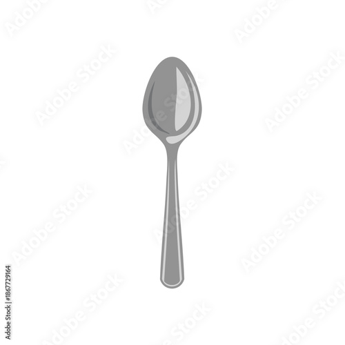 Silver Spoon Still Life Kitchen Utensil Single Isolated Cooking Equipment
