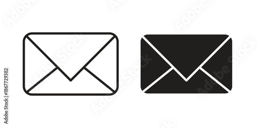 Email icons on white background. EPS 10. Editable linear style stroke. Vector icon