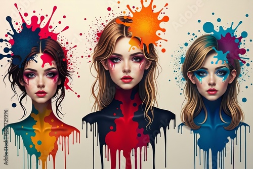 Surreal Splatter: A Portrait Series