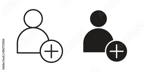 Follower icons on white background. EPS 10. Editable linear style stroke. Vector icon