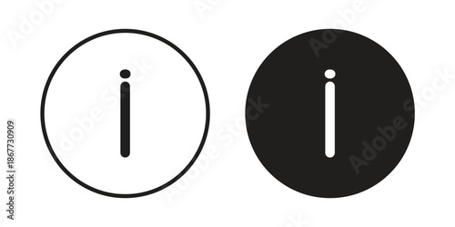 Info icons on white background. EPS 10. Editable linear style stroke. Vector icon