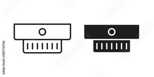 Smoke detector icons on white background. EPS 10. Editable linear style stroke. Vector icon