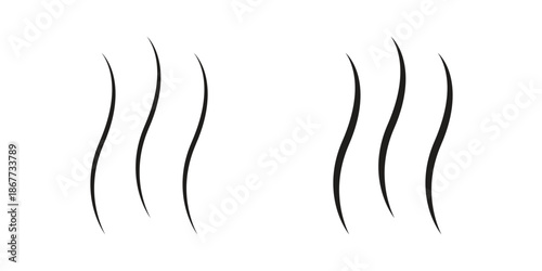 Smoke steam icons on white background. EPS 10. Editable linear style stroke. Vector icon