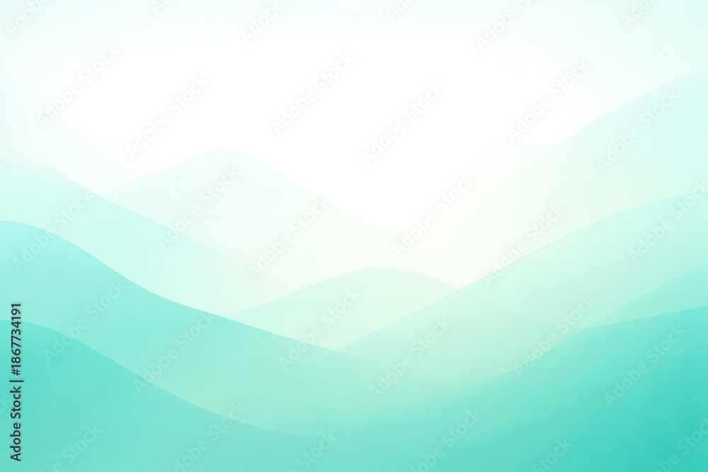 Obraz premium A mountain range is shown in a light blue color