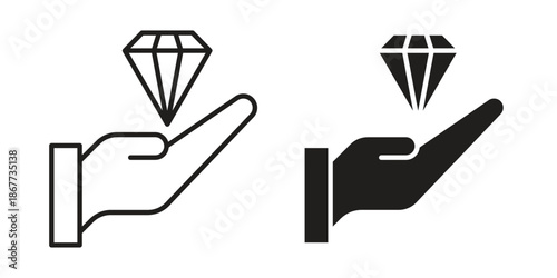 Value icons on white background. EPS 10. Editable linear style stroke. Vector icon