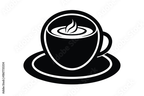 cappuccino vector icon silhouette