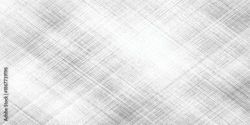 A vintage grunge backdrop featuring a blank grey and white linen fabric texture with a rough canvas pattern and old textile material for a design surface