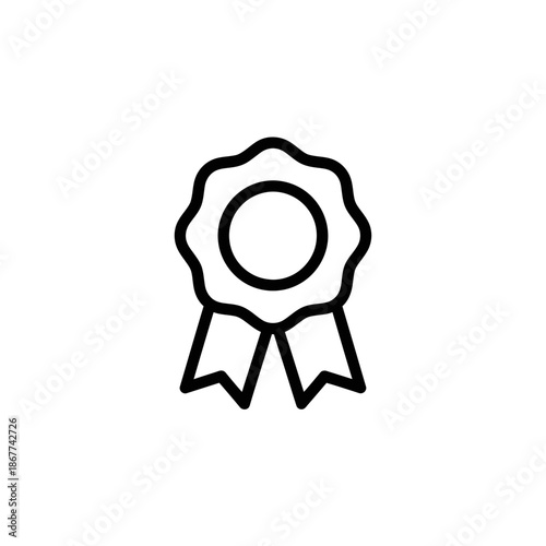 Minimalist Award Ribbon Badge for Achievement and Recognition