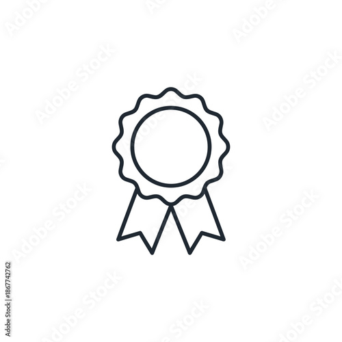 Minimalist Award Ribbon Illustration for Achievement and Recognition