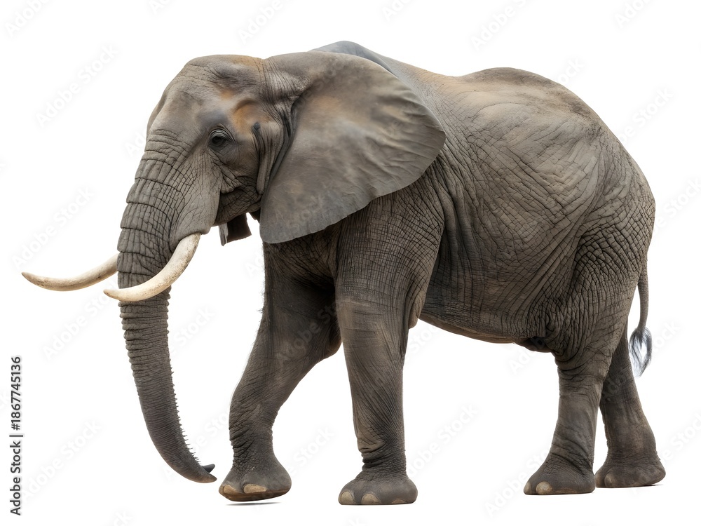 Fototapeta premium Majestic African Elephant Walking