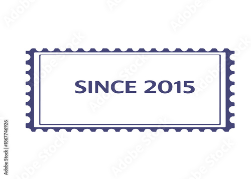 since 2015 postage stamp vector icon on a white background
Vector postage stamp on a white background