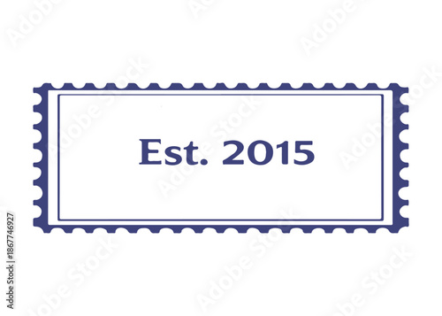 est 2015 postage stamp vector icon on a white background
Vector postage stamp on a white background