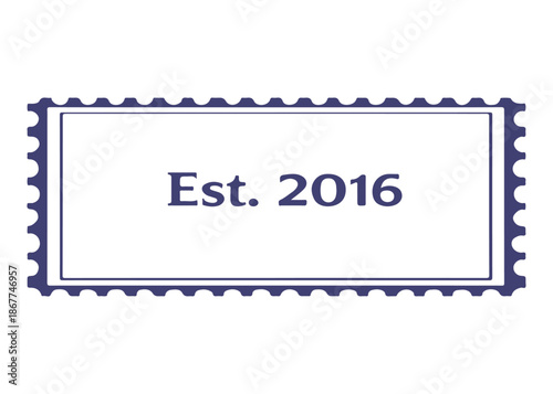 est 2016 postage stamp vector icon on a white background
Vector postage stamp on a white background