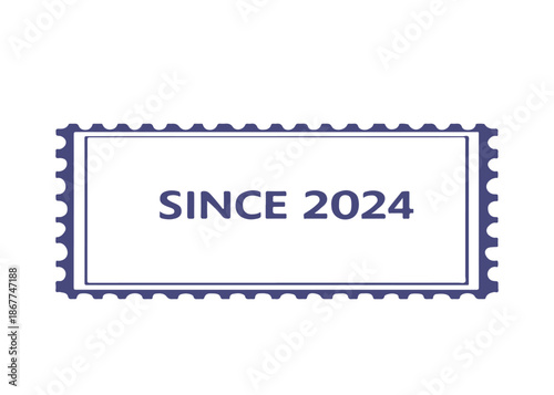 since 2024 postage stamp vector icon on a white background
Vector postage stamp on a white background