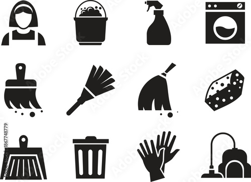 Cleaning and household broom bucket