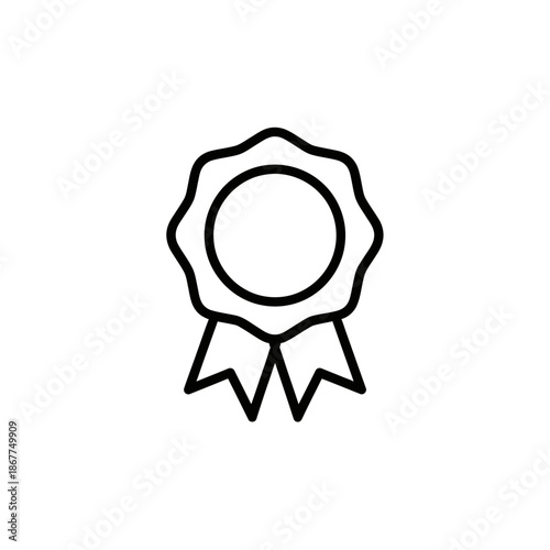 Simple Award Badge Icon for Recognition and Achievement Visual