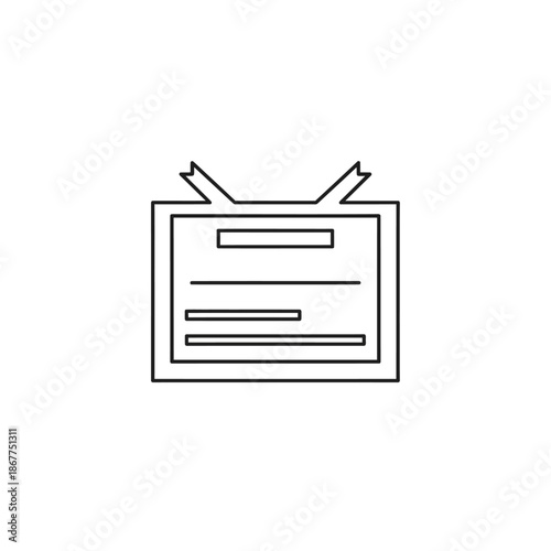 Simple Television with Broadcast Antennas and Digital Signal Icon for Modern Media Concepts