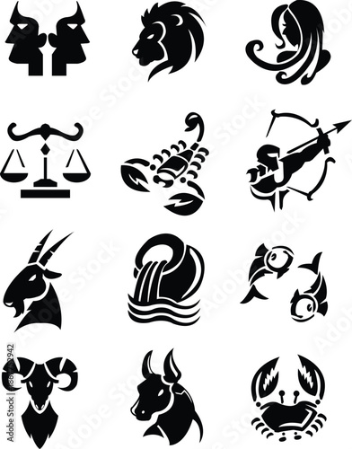 Zodiac Signs astrology symbol horoscope