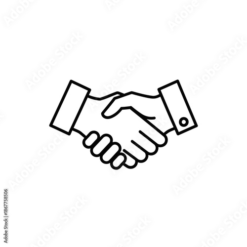 Handshake Symbol Depicting Agreement and Business Collaboration for Professional Use