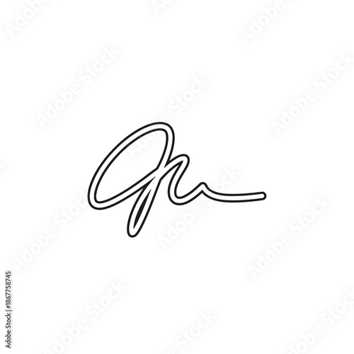 Minimalist Black Signature Logo Design for Creative Branding and Identity