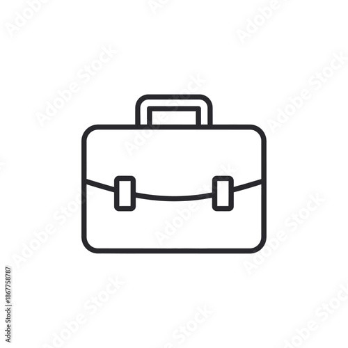 Minimalist Business Briefcase Icon for Corporate and Professional Usage