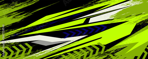 Racing car wrap design vector. abstract stripe racing background kit designs for wrap vehicle, race car, rally, adventure and livery.