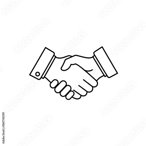 Professional Handshake Illustration for Business Collaboration and Agreement