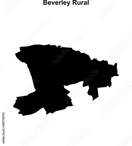 Beverley Rural (England) blank outline map