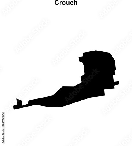 Crouch (England) blank outline map