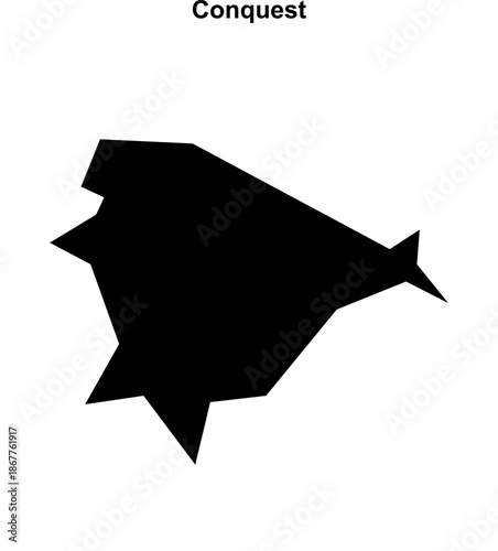 Conquest (England) blank outline map