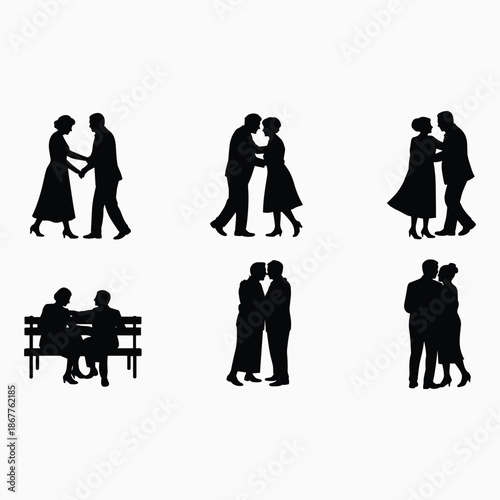 Couples in various intimate moments