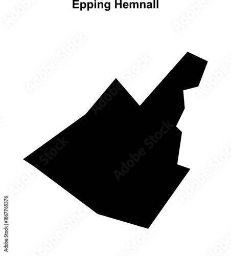 Epping Hemnall (England) blank outline map