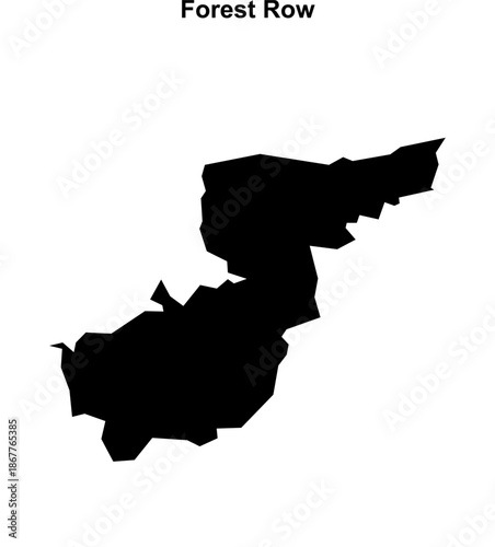 Forest Row (England) blank outline map