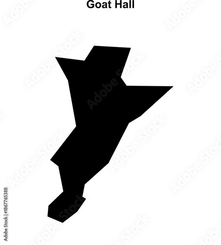Goat Hall (England) blank outline map