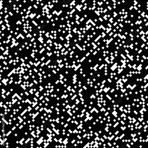 Seamless black and white geometrical pattern background - repetitive abstract vector graphic design