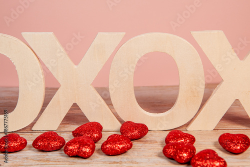 Hugs,kisses and sparkle hearts.