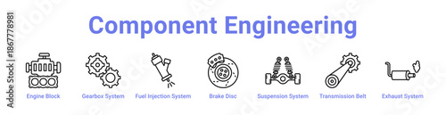Component Engineering Icon Banner and Collection