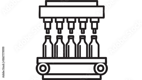 A simple line drawing of a small boat with oars on a white background