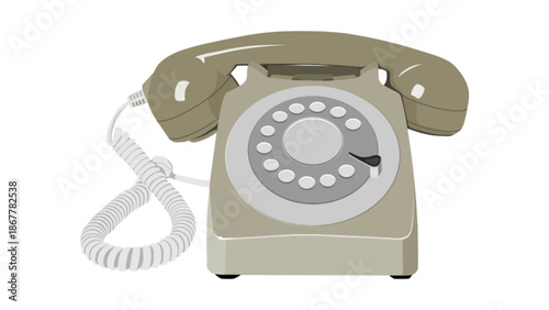 A classic vintage rotary telephone representing old-fashioned communication technology.