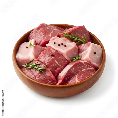raw meat in a bowl