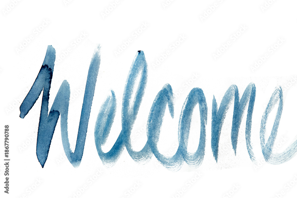 Fototapeta premium Welcome, no bg, cut out, silo
