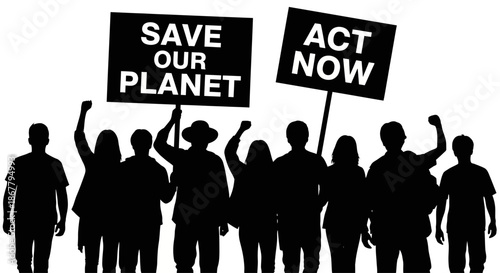 Group of People Protesting for Environmental Cause.