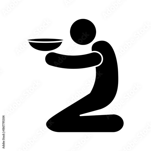 poverty line icon vector symbol. Load symbol vector sign isolated on white background illustration for graphic and web design.