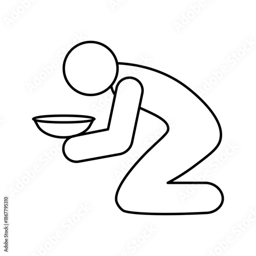 poverty line icon vector illiustration on white background