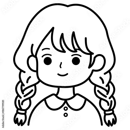 Smiling Twin Tail Hair Girl